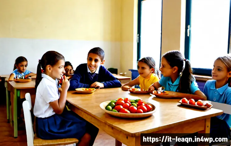 맛 교육의 사회적 영향 - Photorealistic Italian primary school classroom during a hands-on taste education lesson, diverse ch...